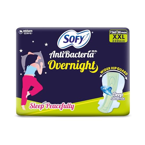 Sofy Anti Bacteria Overnight Extra Long Sanitary Pads, XX-Large, Pack Of 20 For Rs. 224 @ 39 % Sofy Anti Bacteria Overnight Extra Long Sanitary Pads, XX-Large, Pack Of 20 For Rs. 224 @ 39 %