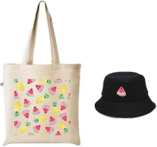 مجموعة من شنطة يد كبيرة توت وكاب عميق بلون أسود من قطعتين، مناسبة للرحلات والعطلات الصيفية بأشكال وألوان مميزة