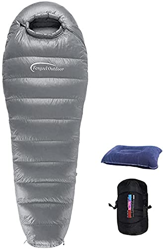 Fengzel Outdoor 寝袋 マミー型1000-2000g高級ダウン詰め 多色 連結可能 アウトドア 自宅 防災用 保温性高い シュラフ