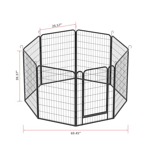 Setup of Metal Pet Fence in Outdoor Space