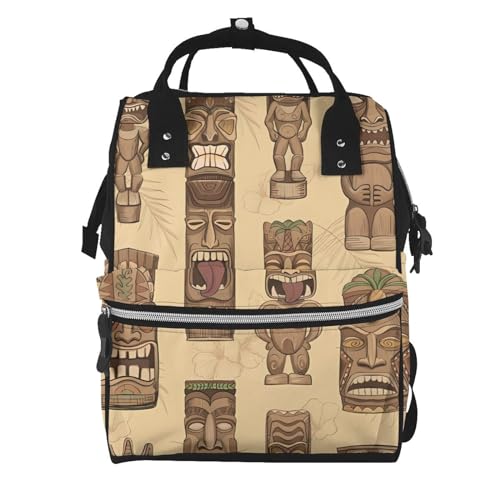 Sac à langer vintage imperméable avec dos rembourré et grande capacité