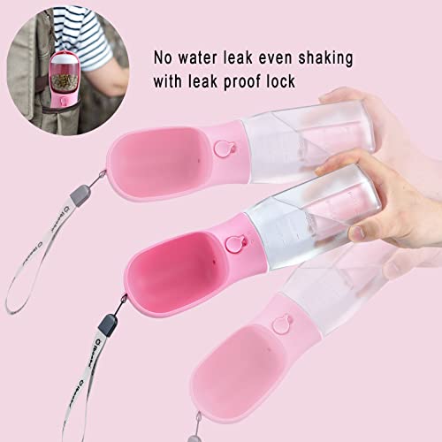 Image of Cibaabo Dog Water Bottle with Food Container & Poop Bag Holder, Travel Water Bowl, Portable Pet Dispenser, Dog Gifts Stuff Accessories Items, Puppy Essentials for Yorkie Chihuahua Walking Hiking