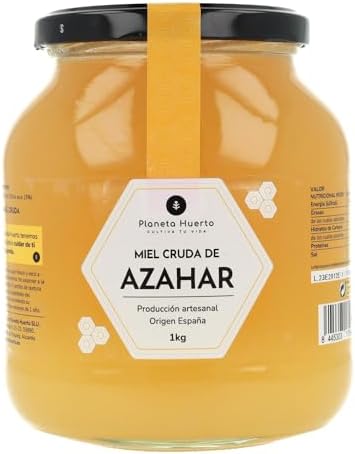 PLANETA HUERTO | Raw Orange Blossom Honey 1 kg, High Purity Natur...