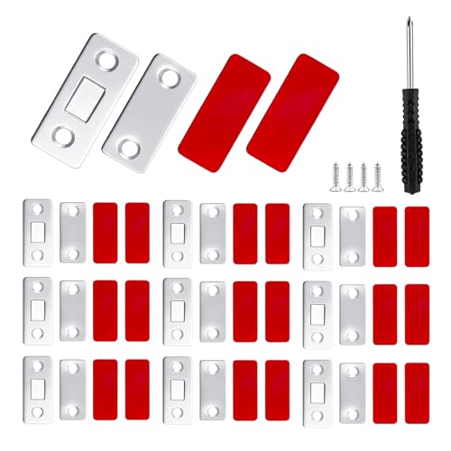 10 Stk Türmagnete Magnetschnäpper Ultra Dünn Schrankmagnete für Schranktüren Magnet Türschließe Tür Magnetverschluss Schrank Magnetverschluss Tür Schiebetür Schließen Magnetschloss +Schraubendreher
