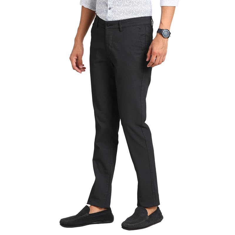 Pantalon décontracté pour homme coton stretch ajusté devant plat Turtle anthracite - 2