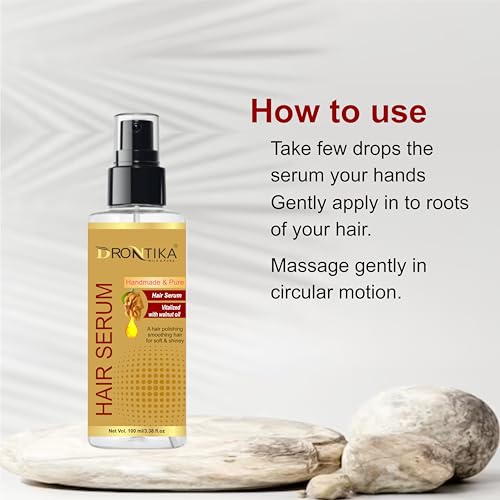 Image of Herbal Hair Serum for Women & Men | Contains Walnut Oil | Instant Shine & Smoothness | Regular use Hair Serum for Dry & Wet Hair | Gives frizz-free Hair | Soft & Silky Touch