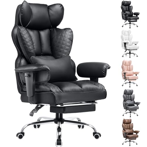 10 Best Desk Chair under $150 for Ultimate Comfort and Style 5 COMHOMA Big and Tall Office Chair 400LBS Wide Ergonomic Gaming Chair with Deluxe Embossing Leather with Foot Rest 150°Reclining Adjustable Armrests Pocket Spring Back Support and Without Pillow
