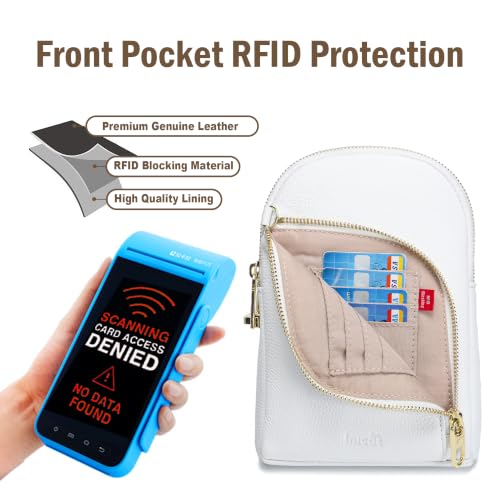 Image of INICAT Travel Sling Bag, Anti Theft Crossbody Bag for Women | RFID Blocking, 8 Card Slots, Back Zippered Pocket, Metal Zippers,Switchable Strap