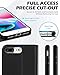 SHIELDON Genuine Leather iPhone 8 Plus Wallet Case Book Flip Cover and [Credit Card Slot] Magnetic Closure Compatible with iPhone 8 Plus / 7 Plus - Black