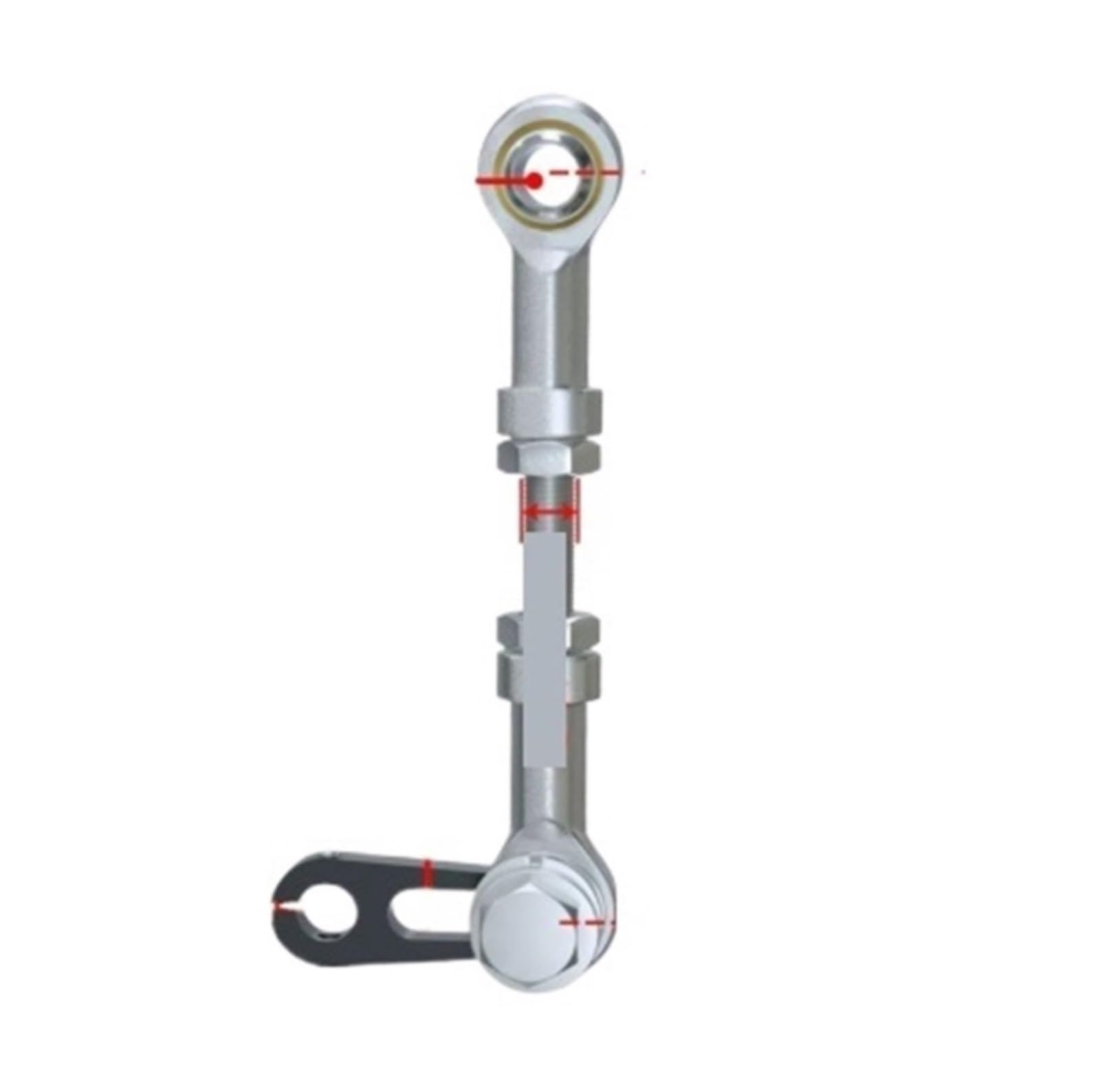 Bras SI6TK avec tige filetée à droite 110 mm pour réparer le jeu mécanique