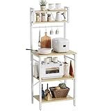Bestier Estantería de cocina de pie, estante para microondas (blanco)