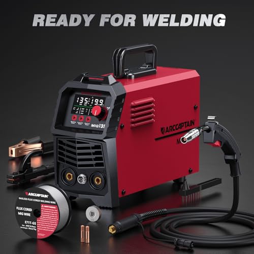 ARCCAPTAIN 135A Flux Core MIG Welder 110V 3-in-1 Gasless MIG Stick Lift TIG - image 8