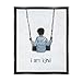 Stupell Industries I am Kind Motivational Child Playing on Swing Floating Framed Wall Art, Design By Sally Swatland