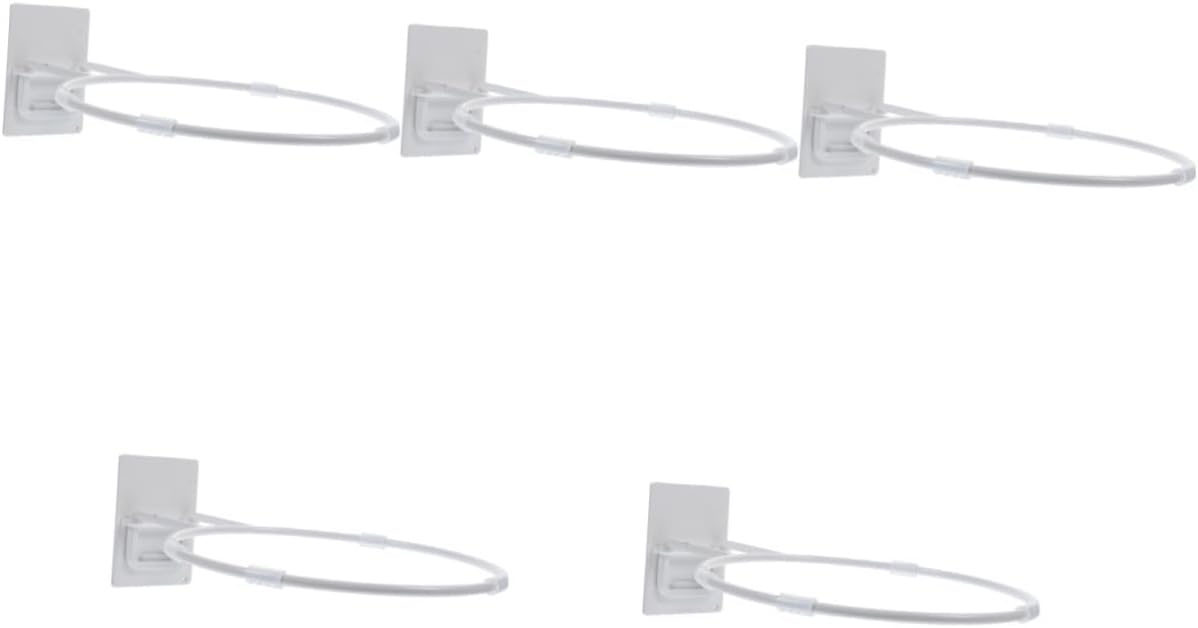 Milisten 5pcs Adhesive Wall Mount Ball Holder Multi Purpose Basketball Soccer Storage Rack for Organized Display Durable Design for Sports Balls Easy Installation for Home Store Decor