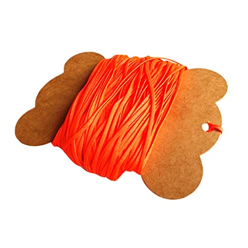 pistro Lightweight Durable Flat Line for Scuba Dive Finger Reel 2mm 15m/30m/50m - Fluorescent Orange, 15m