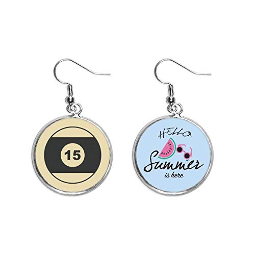 Pendientes de sandía estilo billar y geometría para lóbulo