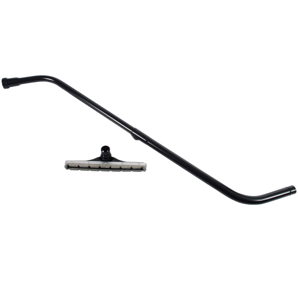 Cen-Tec Systems 94852 Commercial Scalloped Felt Hard Floor Vacuum Attachment with Telescopic S-Wand, Black