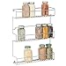 mDesign Especiero de cocina autoadhesivo AFFIXX – Estanterías metálicas para especias con tres estantes – Práctico organizador de especias de color plateado – Metal