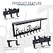 OYEFLY Pool Towel Rack,Wall Mount Towel Hooks Towel Holder with 8 Hooks,Pool Area Outside Sign (Black with Shelf, 16.1in)