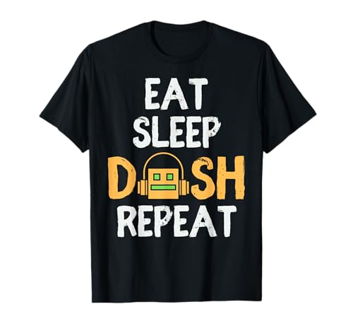 Eat sleep dash repeat video game geometry dash gamer video t-shirt