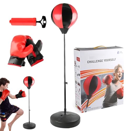 Sac de frappe pour enfants hauteur réglable avec kit de boxe