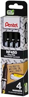 Pentel Extra Fine Permanent Marker 4pc Wallet Black
