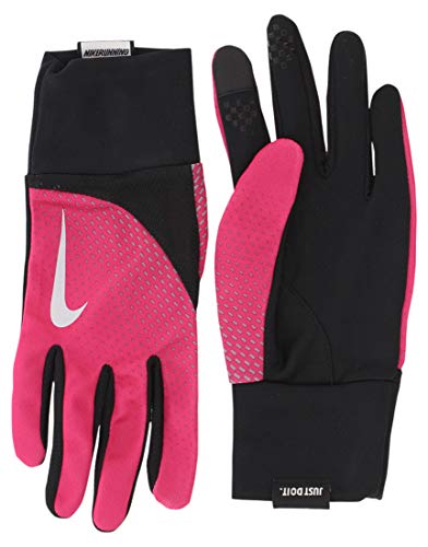 Nike Women's Dri-Fit Tailwind Run Gloves Pink Pow/Black LG