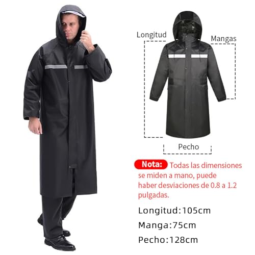 Opiniones y reviews de Impermeable Negro para comprar online. 17 Impermeable Negro marca EKEJLI (2)