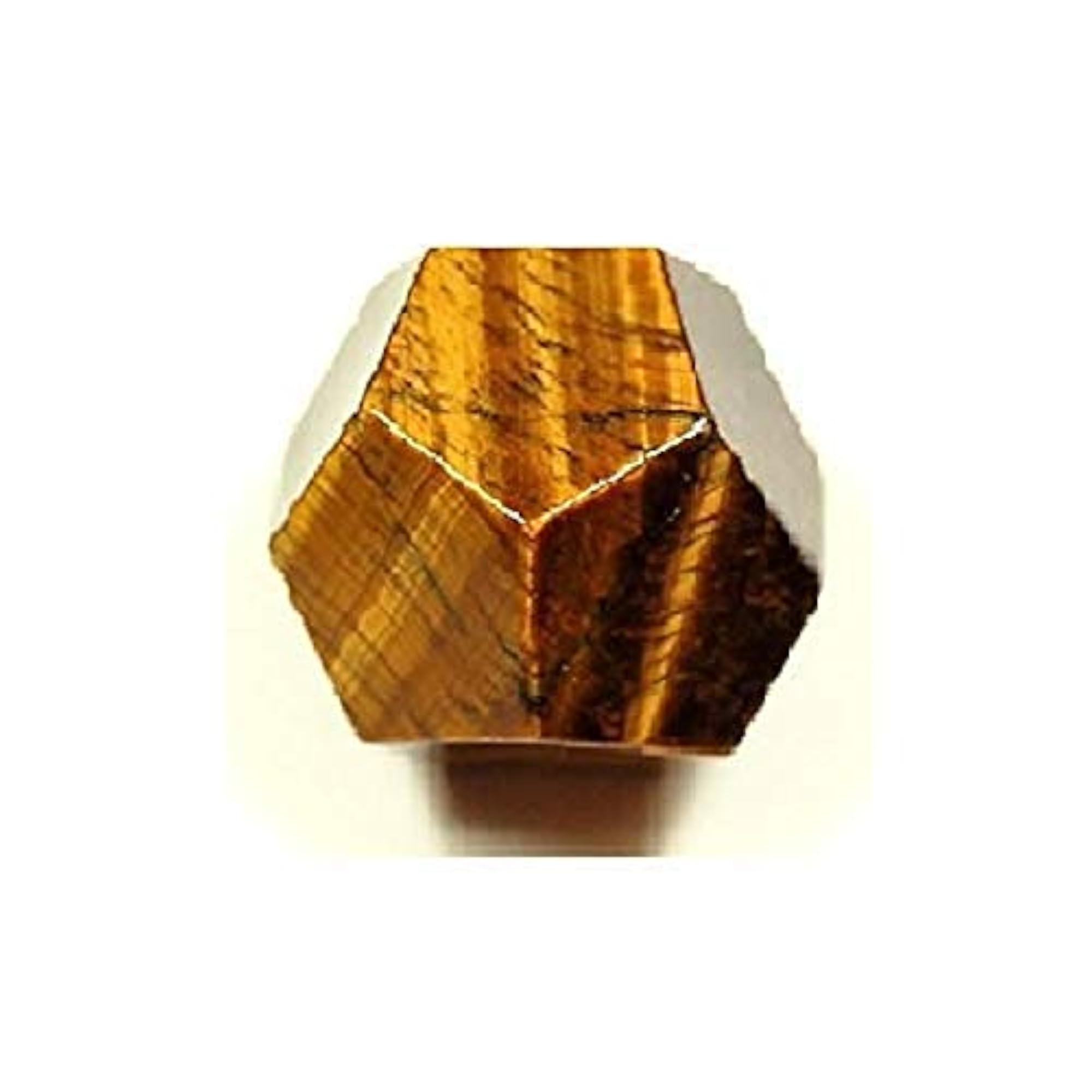 Natural Tiger Eye Dodecahedron Gemstone Crystal, Good Luck