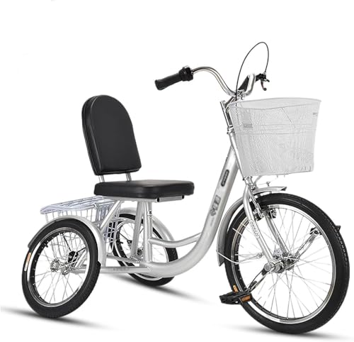【大人用自転車】シニア自転車 三輪車 カゴ付き 電動アシスト三輪車！シニアでも乗りやすいカゴ付きタイプの