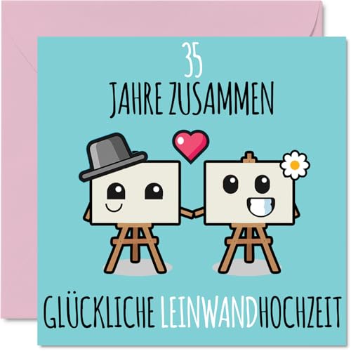 Gravierte Metallkarte Zum 35. Hochzeitstag – Romantisches Geschenk Für Die Ehefrau