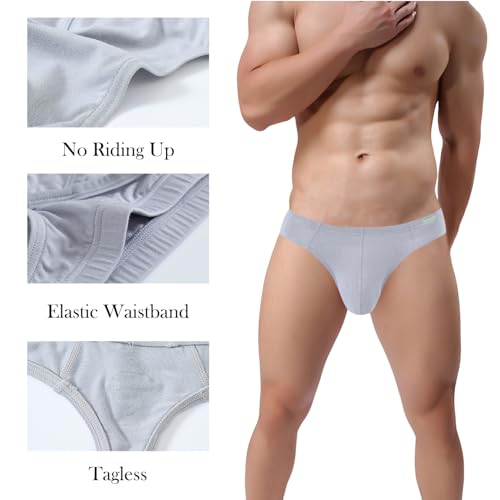 Mens Sexy Bulge Enhancing Thongs G String Low Rise G-String Thong Bamboo Viscose T-Back Underwear Pack S M L XL XXL4
