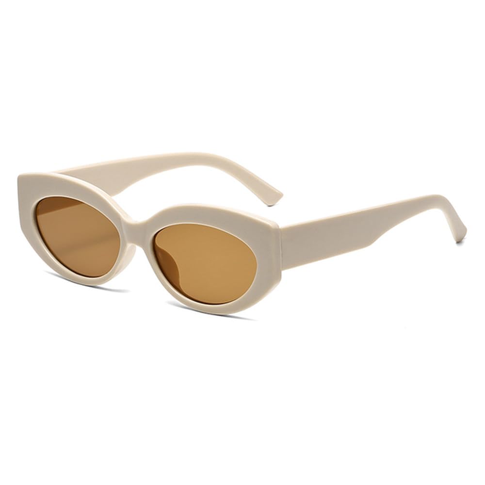 Lunettes de soleil œil de chat rétro vintage UV400 ovale chic femme - 6