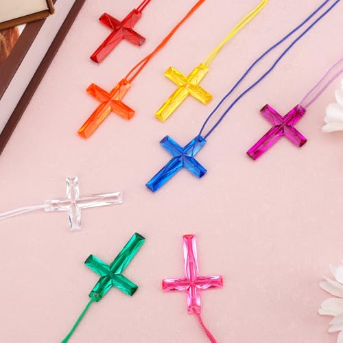 Colliers croix en plastique pour activités de Pâques et école du dimanche