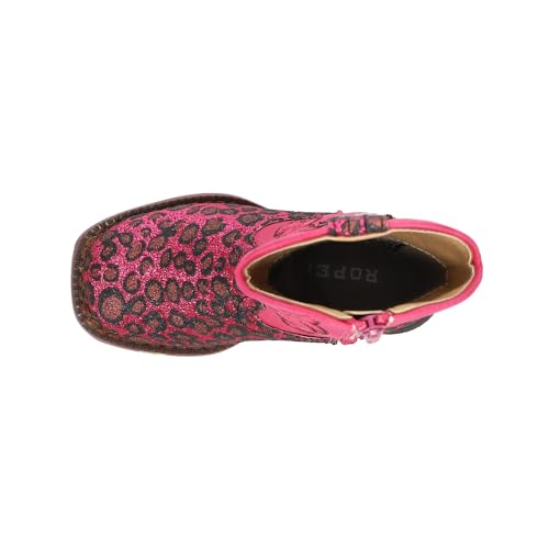 ROPER Toddler Girls Wild Cat Glitter Square Toe Casual Boots Mid Calf - Pink4