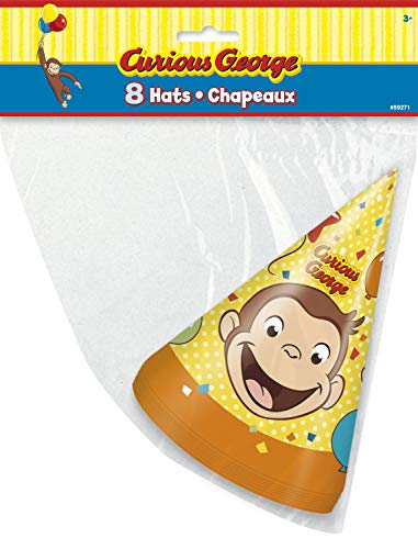 Unique Industries Curious George Birthday Party Favors Pack For 8 Guests Including Kids Hats And Blowouts #TOP1