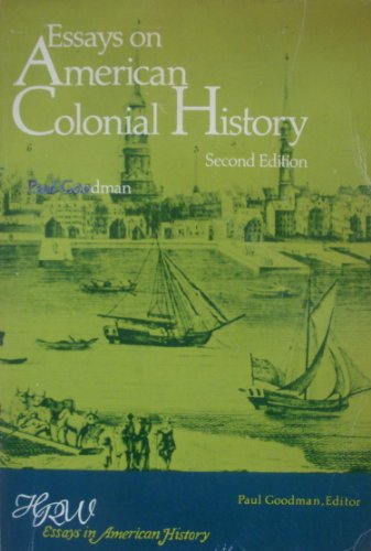 Essays on American Colonial History (Holt, Rinehart and Winston essays in American history series)