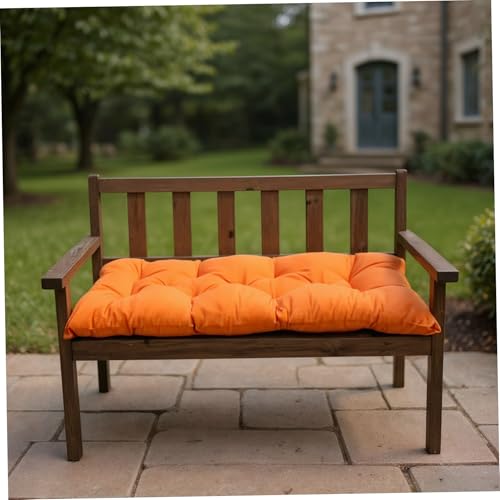 Coussin de banc 47x20 pouces orange imperméable pour meuble jardin