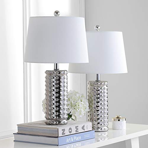 Lámpara de mesa de noche moderna industrial cromada 23 pulg set 2 miniatura 5