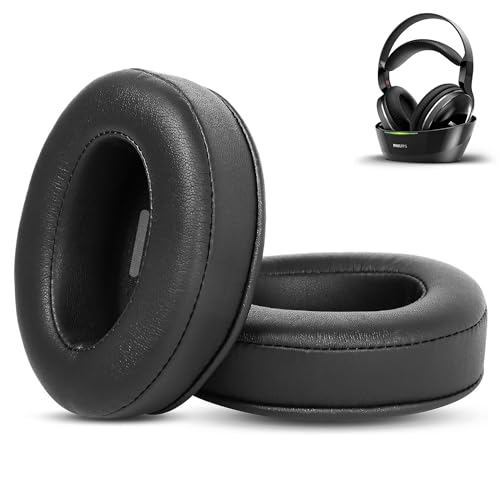 ACCOUTA Almohadillas de Repuesto Premium compatibles con los Auriculares Philips SHD8850/12 SHD8800/12 Almohadillas de Piel sintética más Suave y Espuma con Memoria