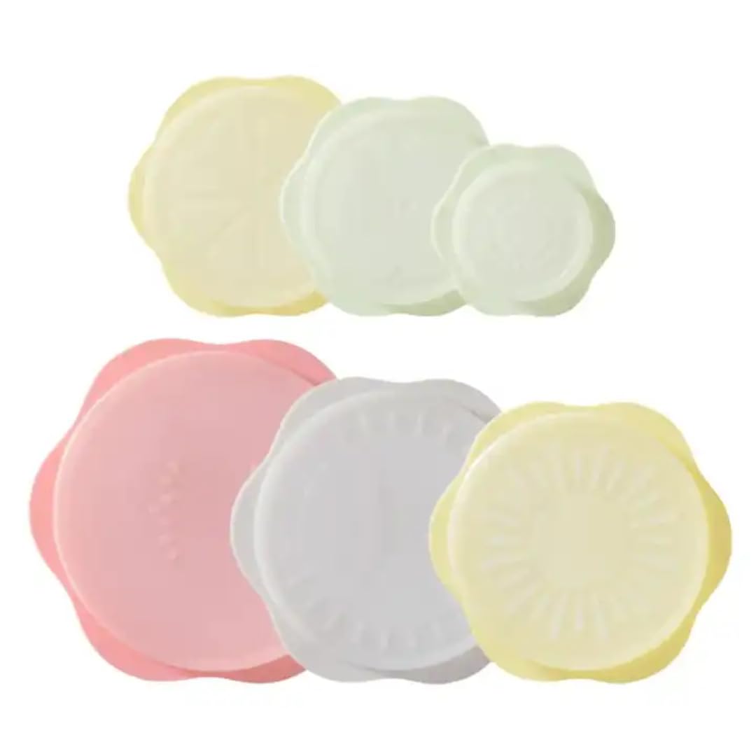 Venario Silicone Stretch Lids set for Food Storage, Fruit Pattern Food-grade Reusable Silicone Sealing Food Covers for Fresh-keeping Bowl Container Microwave (12 pcs of Different Sizes).