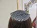 Handmade Dark Grey Lace Doily Head Cover with Silver Sequins Trim Hair Covering (with Decorative Bobby Pin) (Style 808) Exclusively by Elegant Doily
