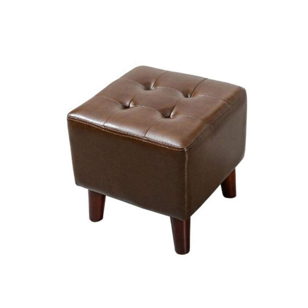 Repose-pieds en cuir PU pour soulager les jambes et petit siège d'appoint bois