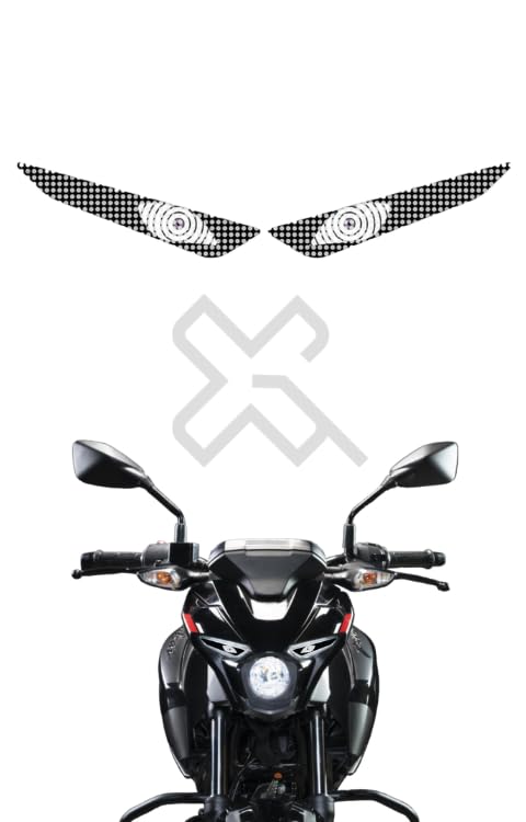 Grayfixx Eye Design Headlight Sticker for Pulsar N160/N250 | Printed in Premium Gloss Vinyl with FPF(Fade Protection Film), Water Proof, Precut Sticker, Pack of 1-Self-Adhesive