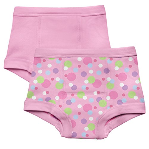 Green Sprouts Baby Boys Training Underwear, 2 Pack, Pink Dot (2pk), 24mo