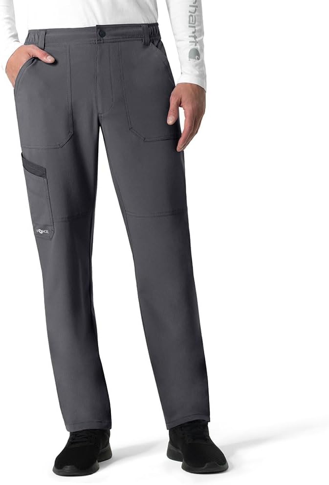 Men's Force Cross-Flex Modern Fit Straight Leg Cargo Pant Medical Scrubs Pants
