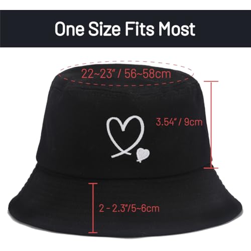 Image of Cotton Bucket Hat for Women Men Summer Travel Sun Beach Bucket Cap, Unisex Outdoor Fisherman Hat