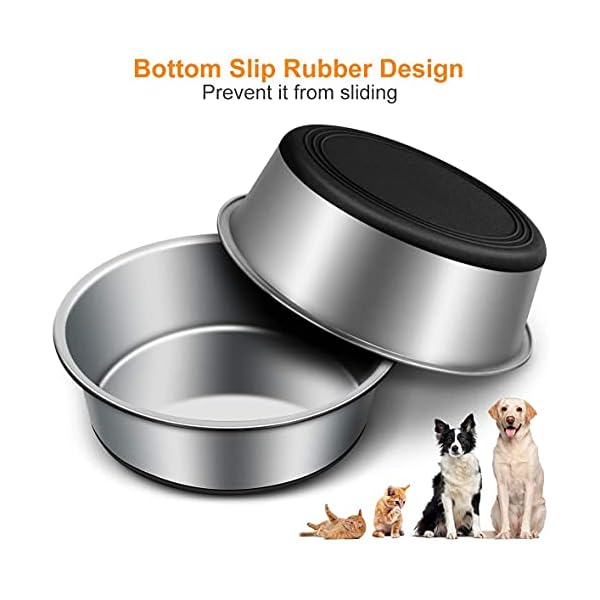 Pet Feeding Bowl Stainless Steel Dog Food Bowls Cat Water Bowls Heavyweight with Non-Slip Rubber Bottom for Large Medium Dogs Cats Medium (900ml) Pet Feeding Bowl Stainless Steel Dog Food Bowls Cat Water Bowls Heavyweight with Non-Slip Rubber Bottom for Large Medium Dogs Cats Medium (900ml)