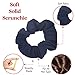 12 Pack Solid Hair Ties Scrunchies (Navy)