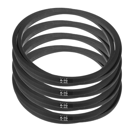 Image of uxcell 4pcs A70 or 4L720 Classic Wrapped Rubber V-Belt, 70 inch(1775mm) Inside Circumference, A Profile V Belt